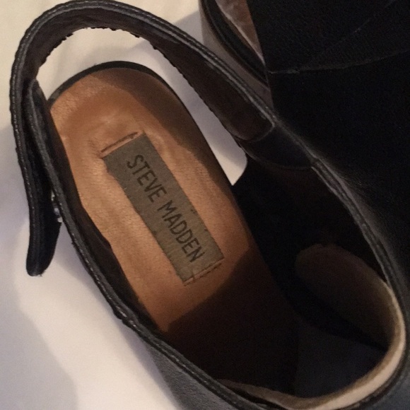 Steve Madden Black leather Nonstp - Picture 5 of 7